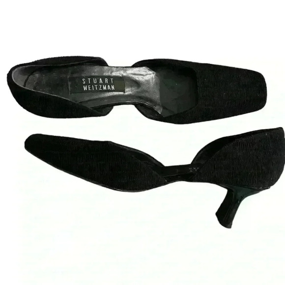 Stuart Weitzman Square Toe Black Heels Size 9 AAAA - Picture 8 of 9
